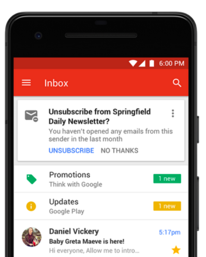 gmail updates are the same as mail in my inbox